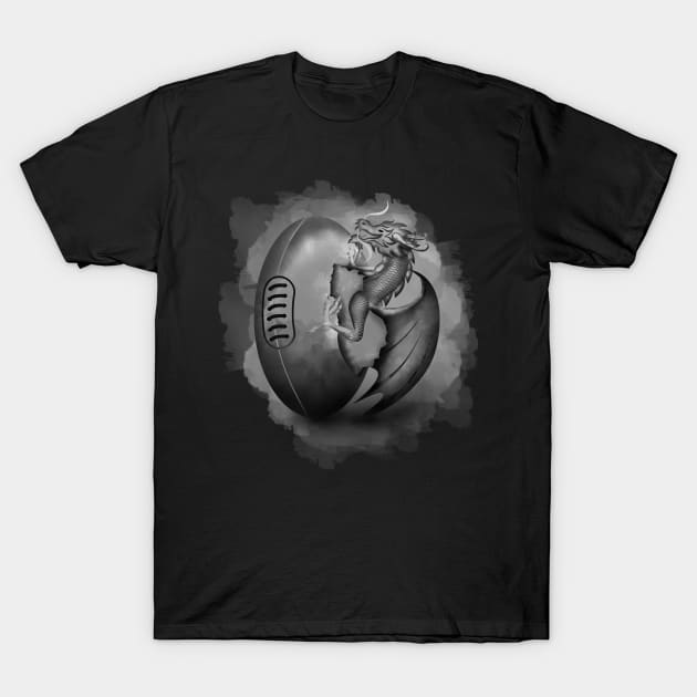 dragon black and white T-Shirt by osvaldoport76